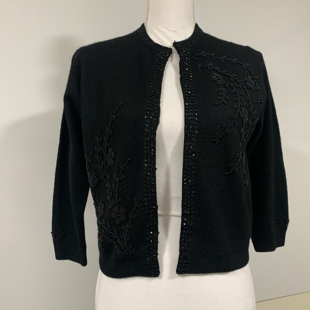 VINTAGE FAB LU BEADED SWEATER